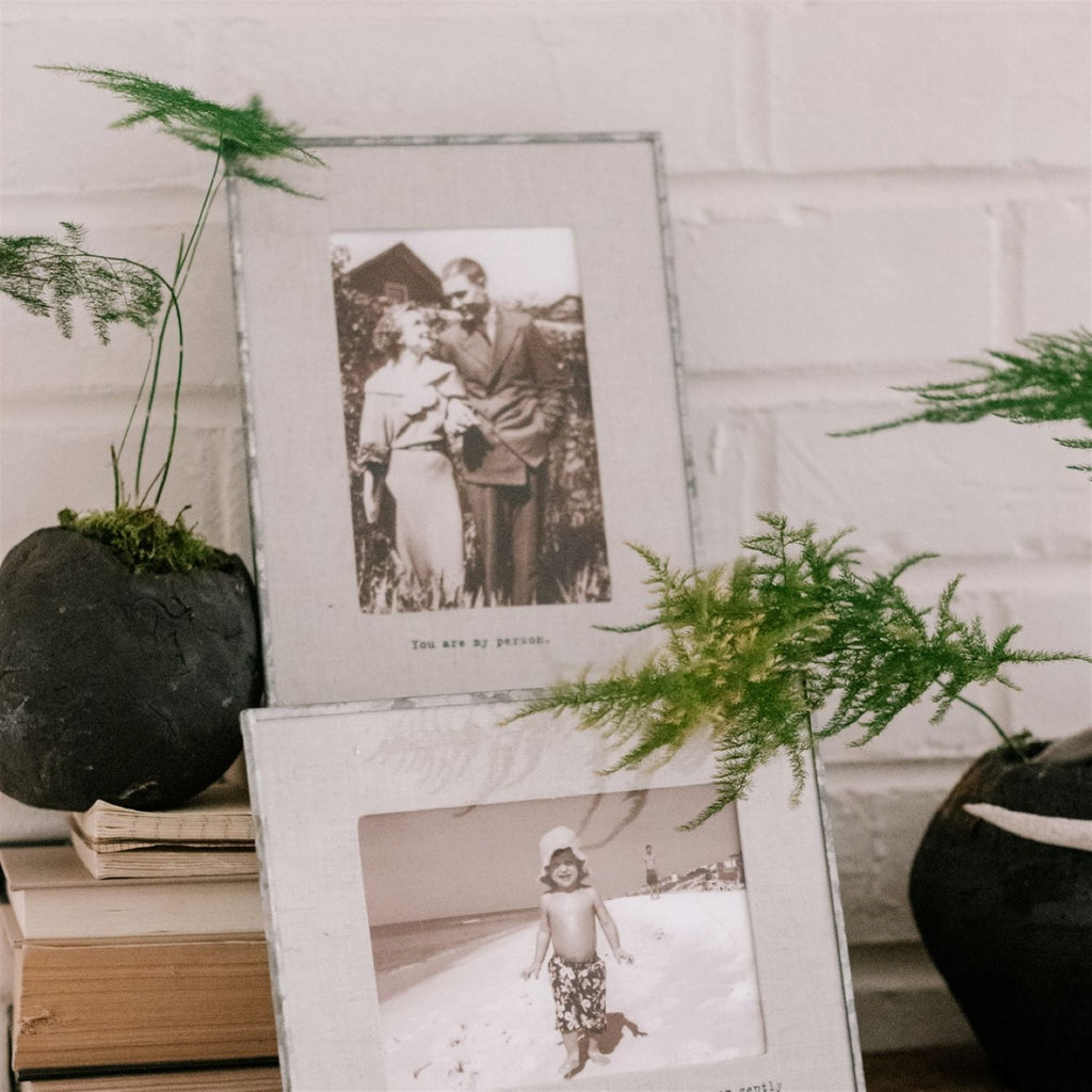 Glass Linen Photo Frame - Vertical | 6.5"X 8.5"