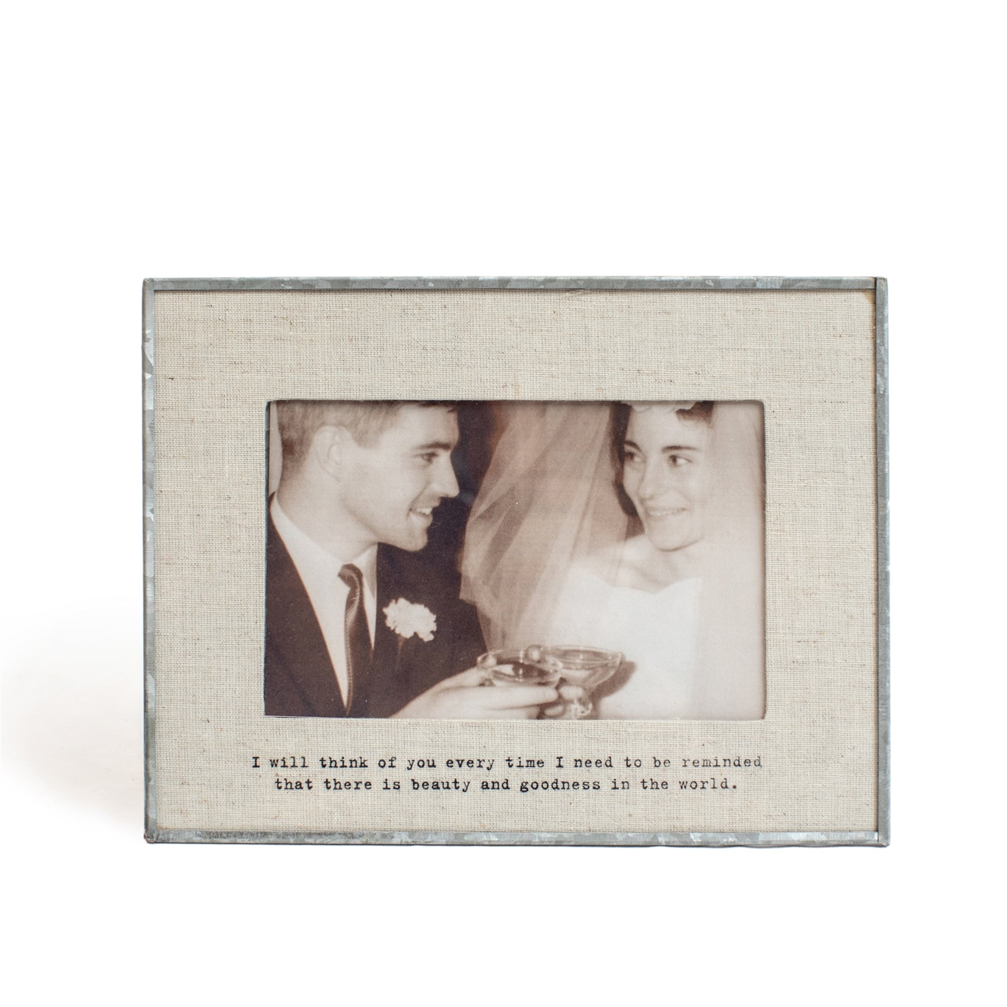 Glass Linen Photo Frame - Horizontal | 8.5" x 6.5"
