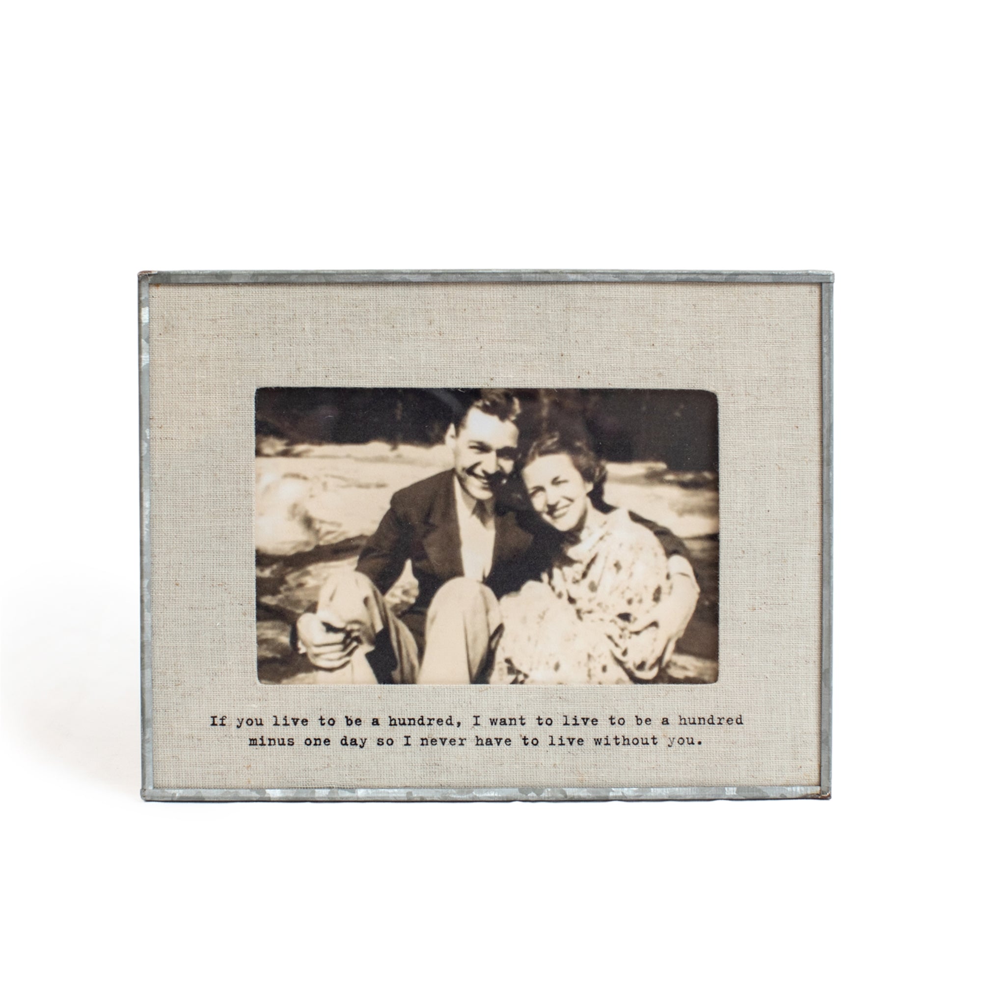 Glass Linen Photo Frame - Horizontal | 8.5" x 6.5"