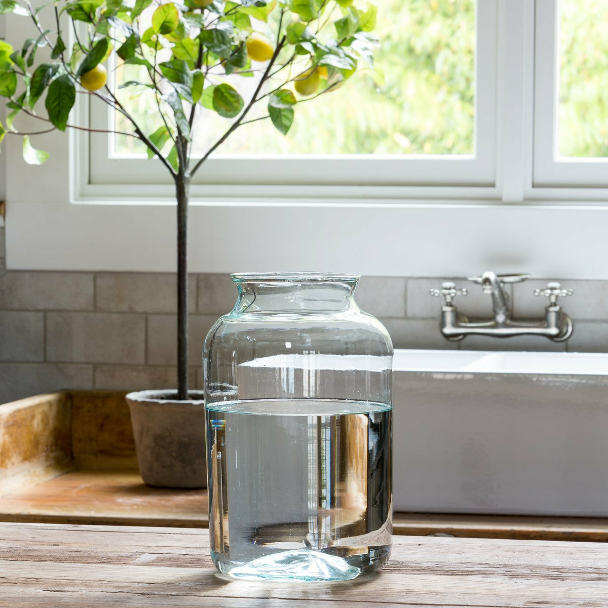 Artisan Glass Flower Vase
