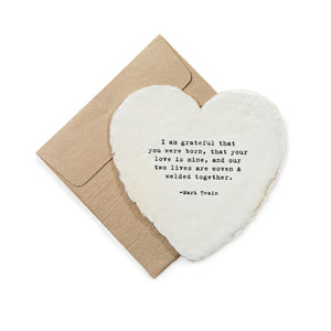 Mini Deckled Heart Shaped Cards w/Envelope
