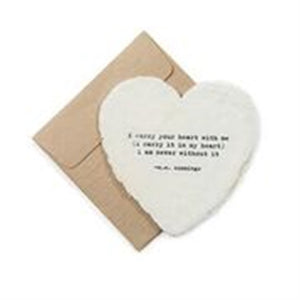 Mini Deckled Heart Shaped Cards w/Envelope