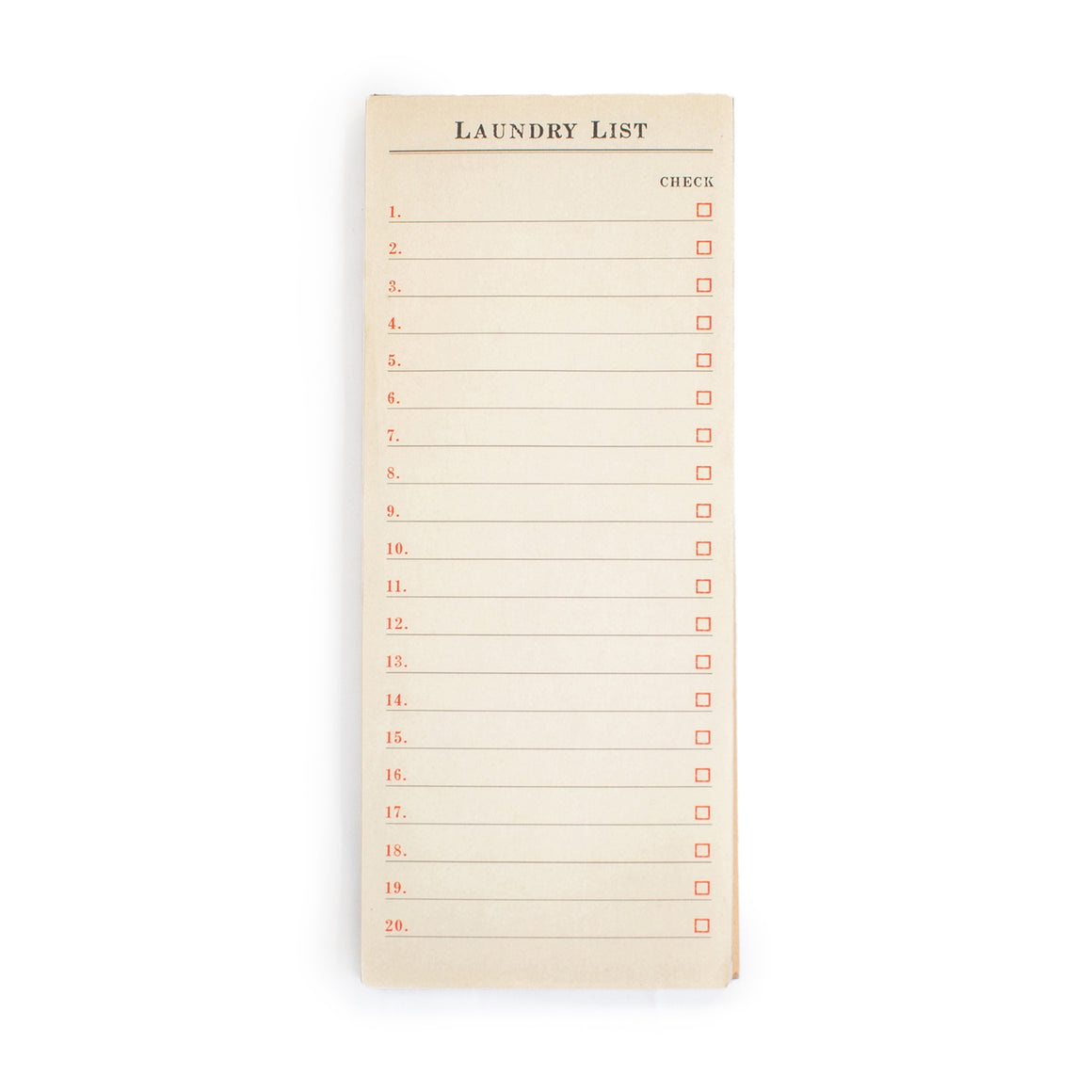 Skinny Notepad | Laundry List