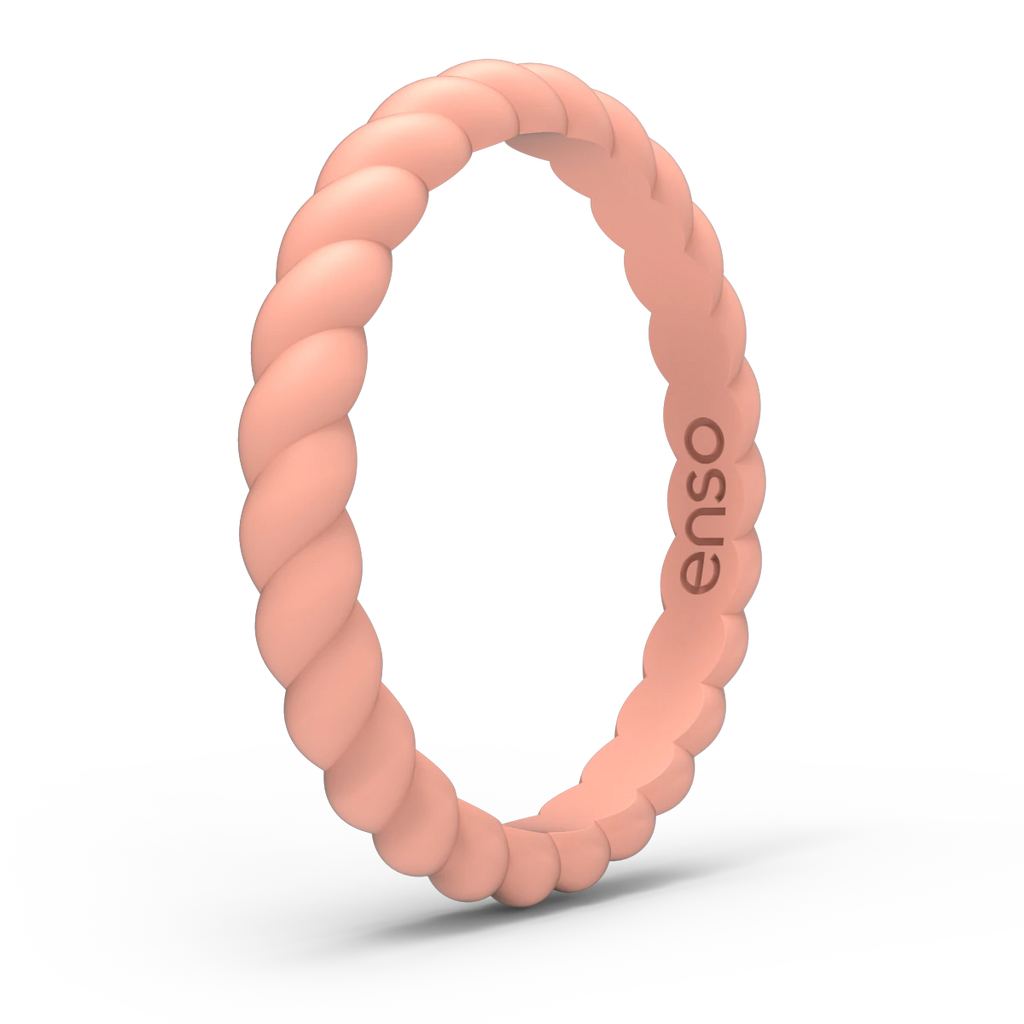 Braided Stackable Sets Silicone Rings