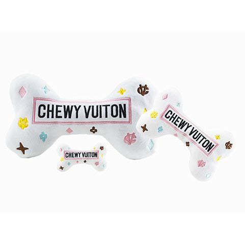 White Chewy Vuitton Bone Toy