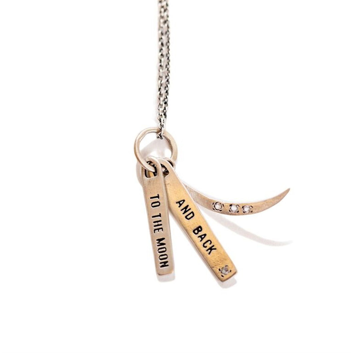 To The Moon And Back Necklace - 16" + 2" extender