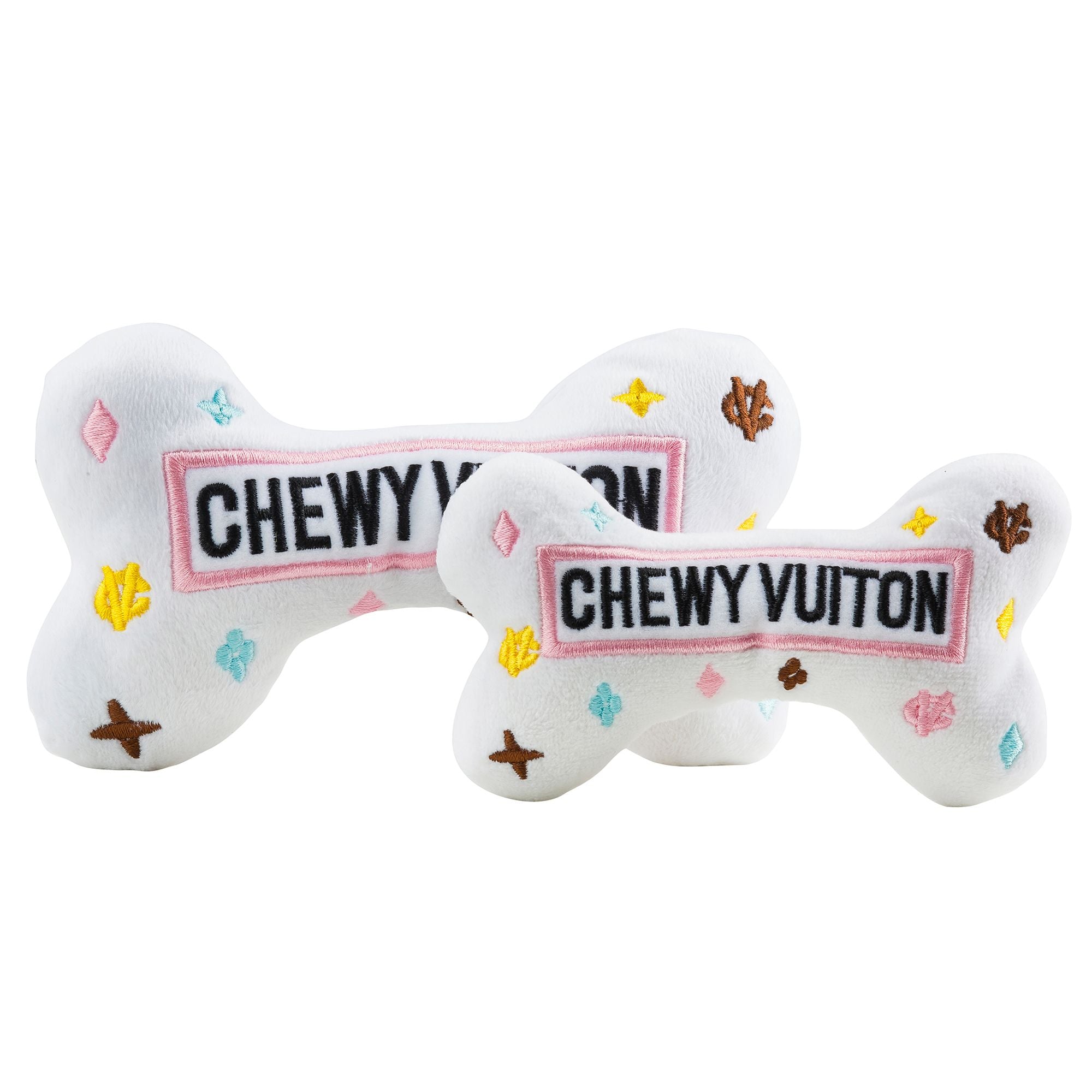 White Chewy Vuitton Bone Toy