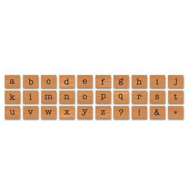 "Vintage ABC " Lowercase Rubber Stamp Set