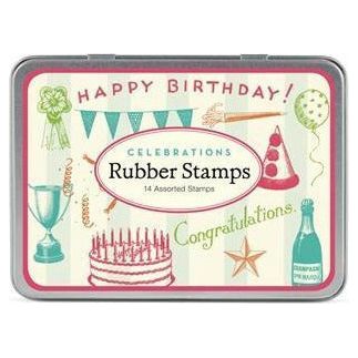 Happy Birthday Rubber Stamp, Text – RubberHedgehog Rubber Stamps