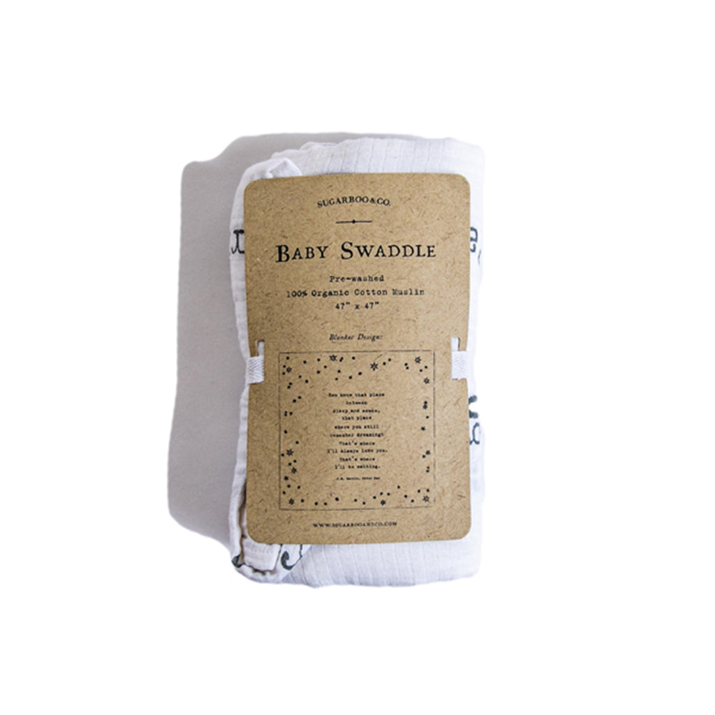Swaddle Blanket - Peter Pan Quote