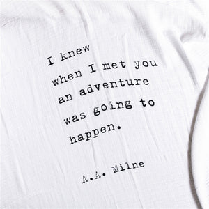 Swaddle Blanket - A.A. Milne Quote
