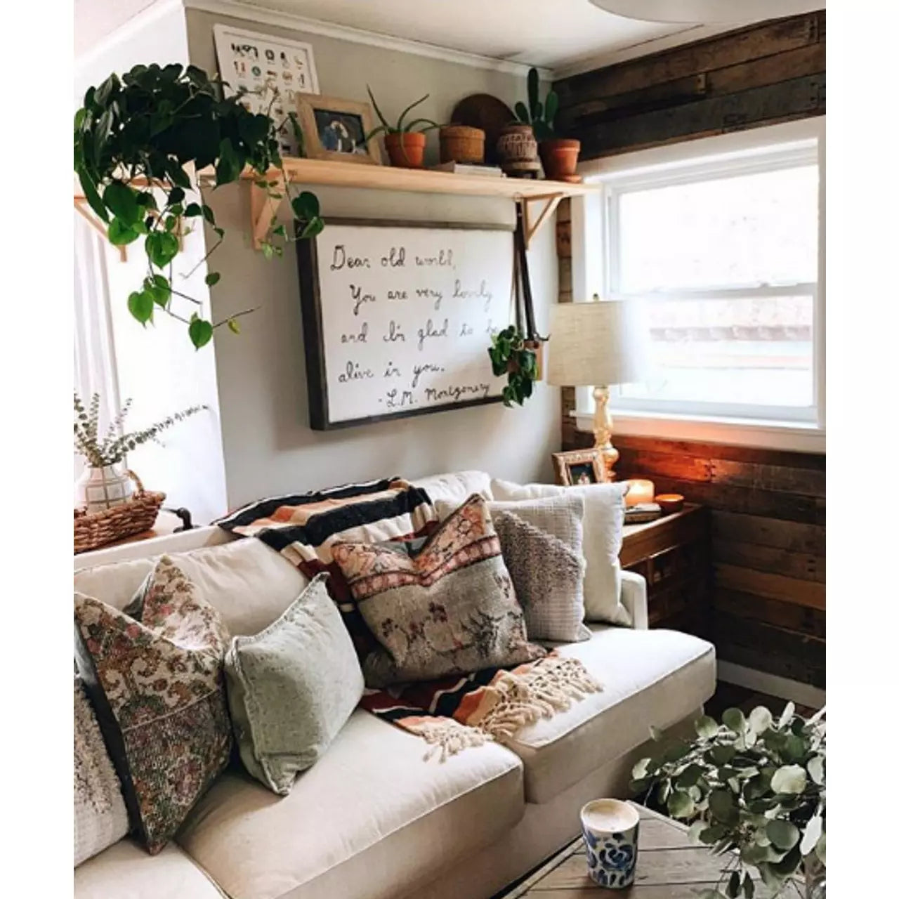 Dear Old World Art Print - Grey Wood