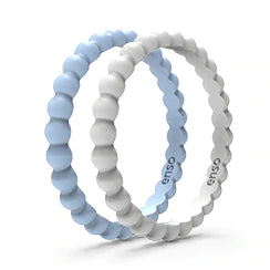 Beaded Stackable Sets Silicone Rings