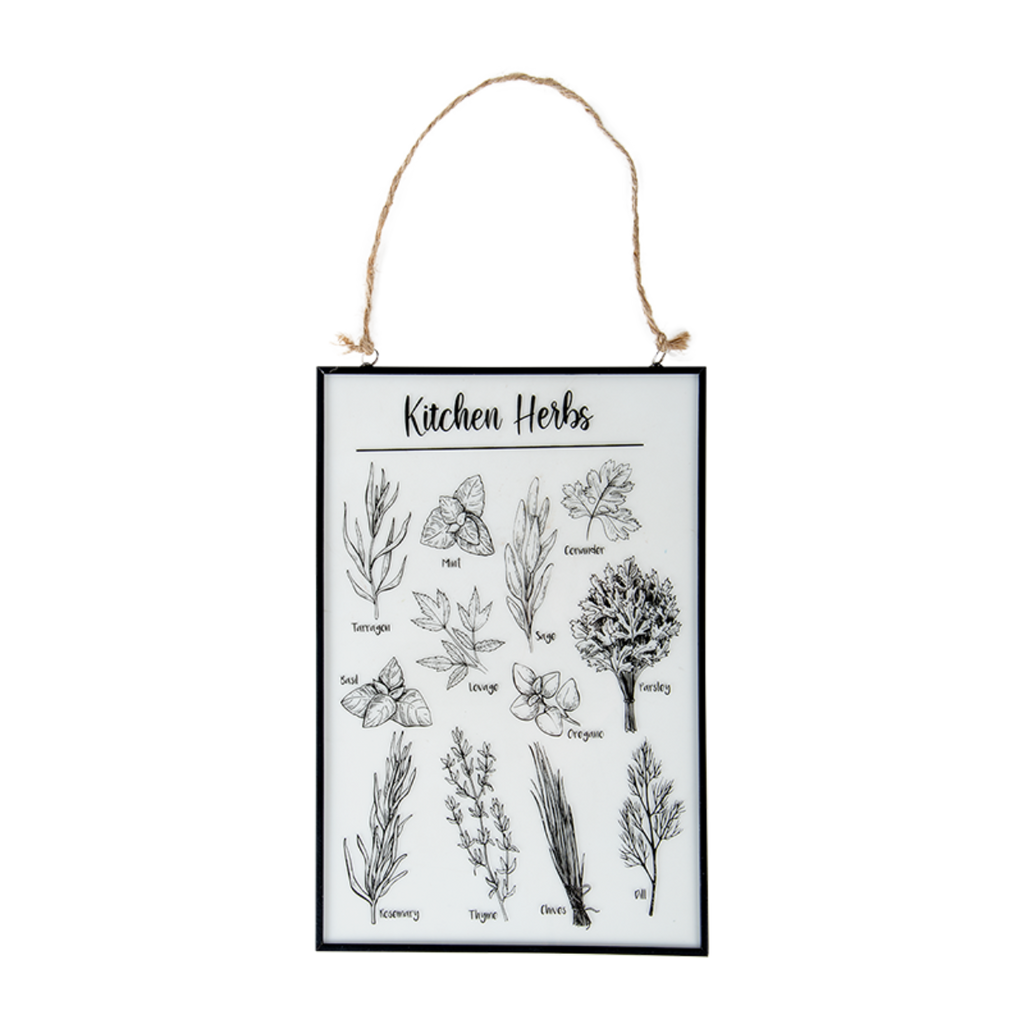 Kitchen Herbs Glass Hanger