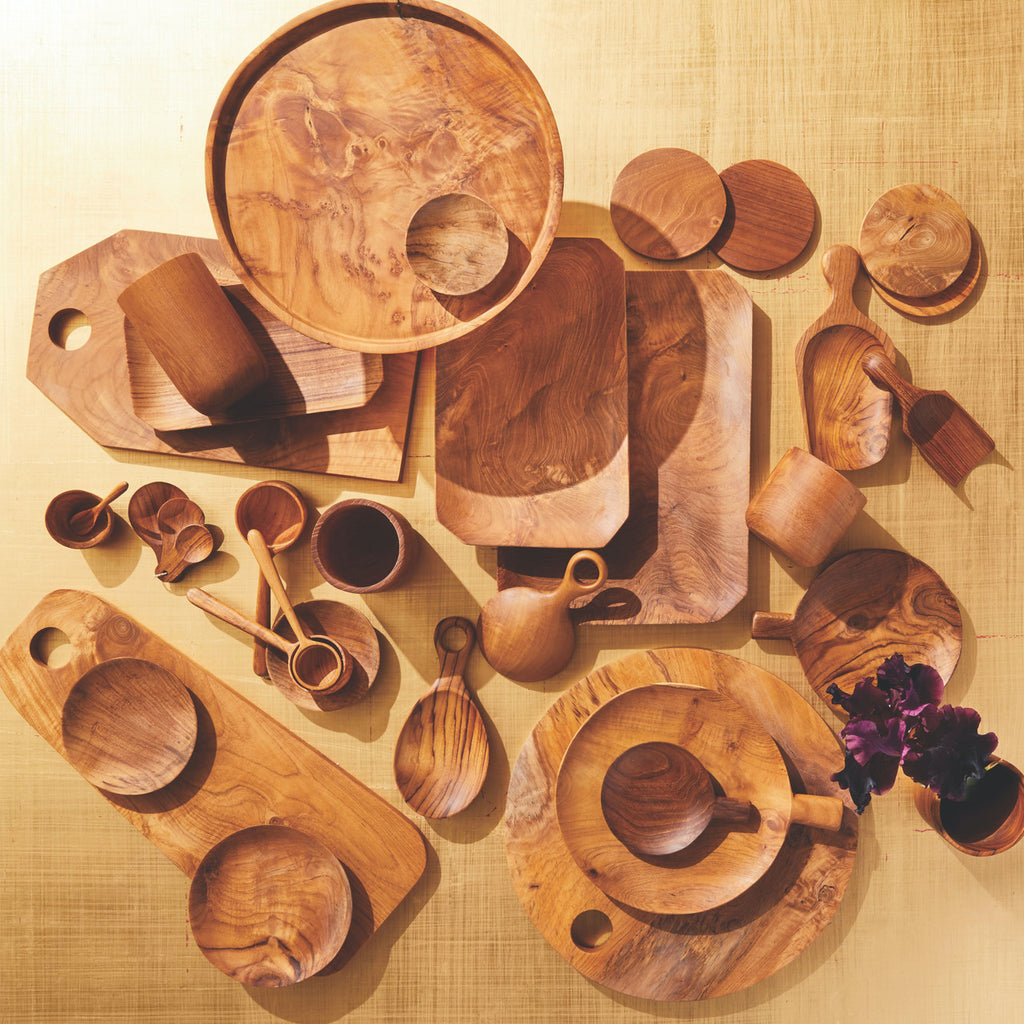 Teak Root Cellar & Spoon Set