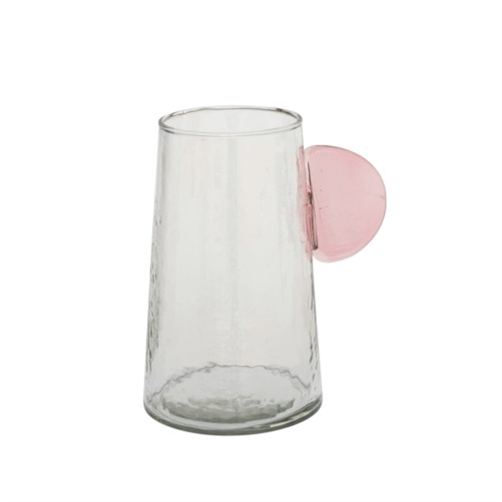 Recycled Glass Vase w/Brandied Apricot Colored Handle