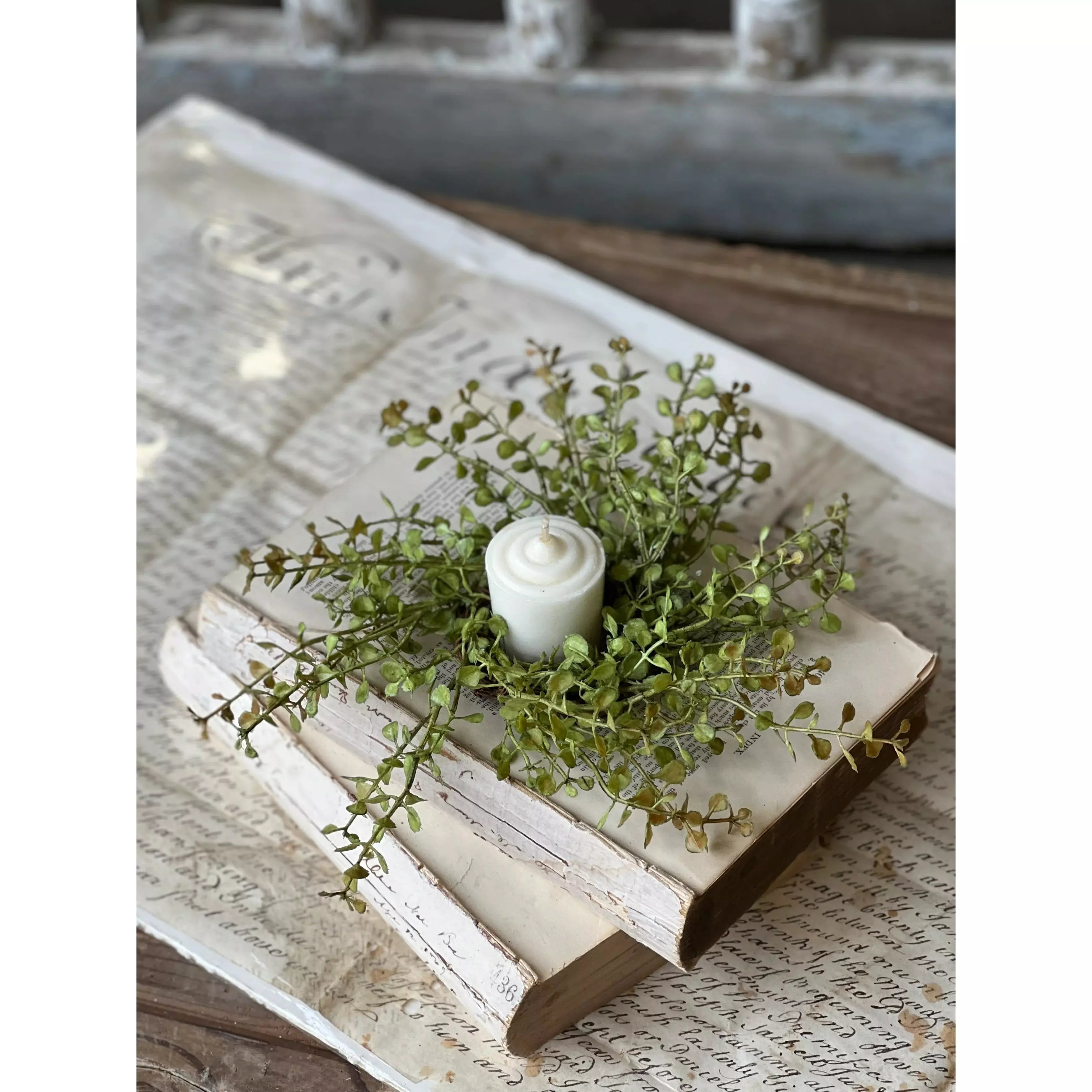 Baby Grass Candle Ring | Light Green | 9"