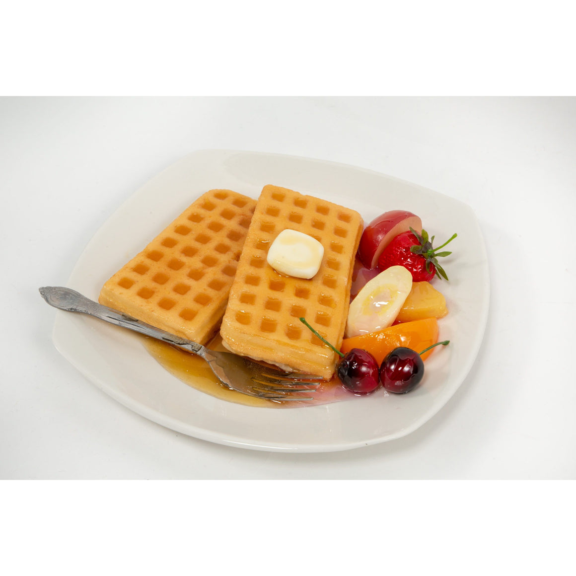 Plate of Waffles w/Fruit