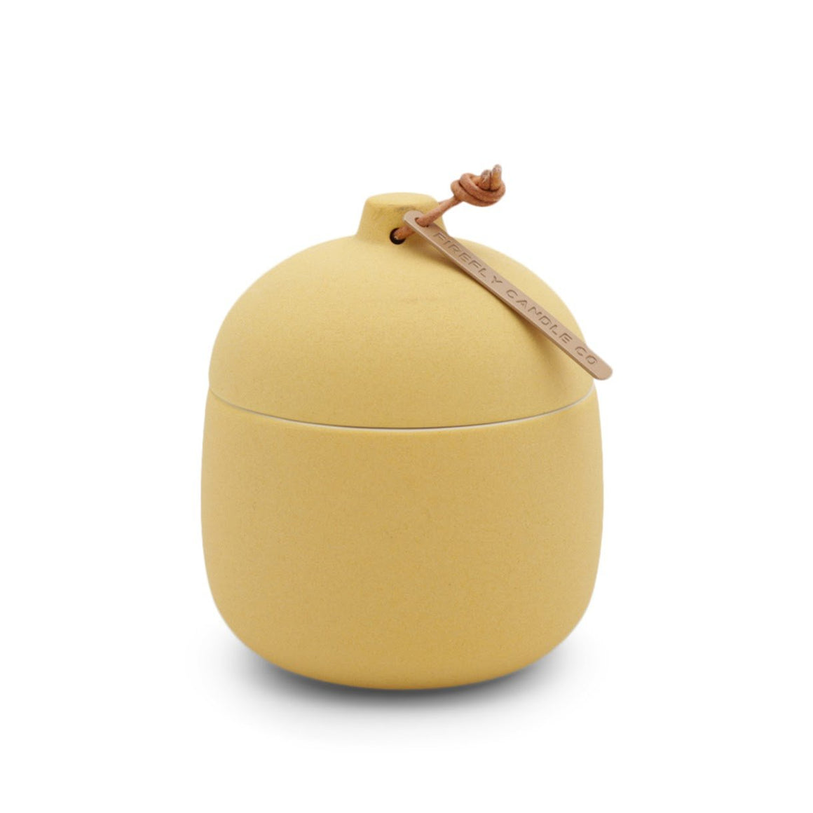 Firefly Candle Co. - CERAMIC CANISTER w/LEATHER DETAIL