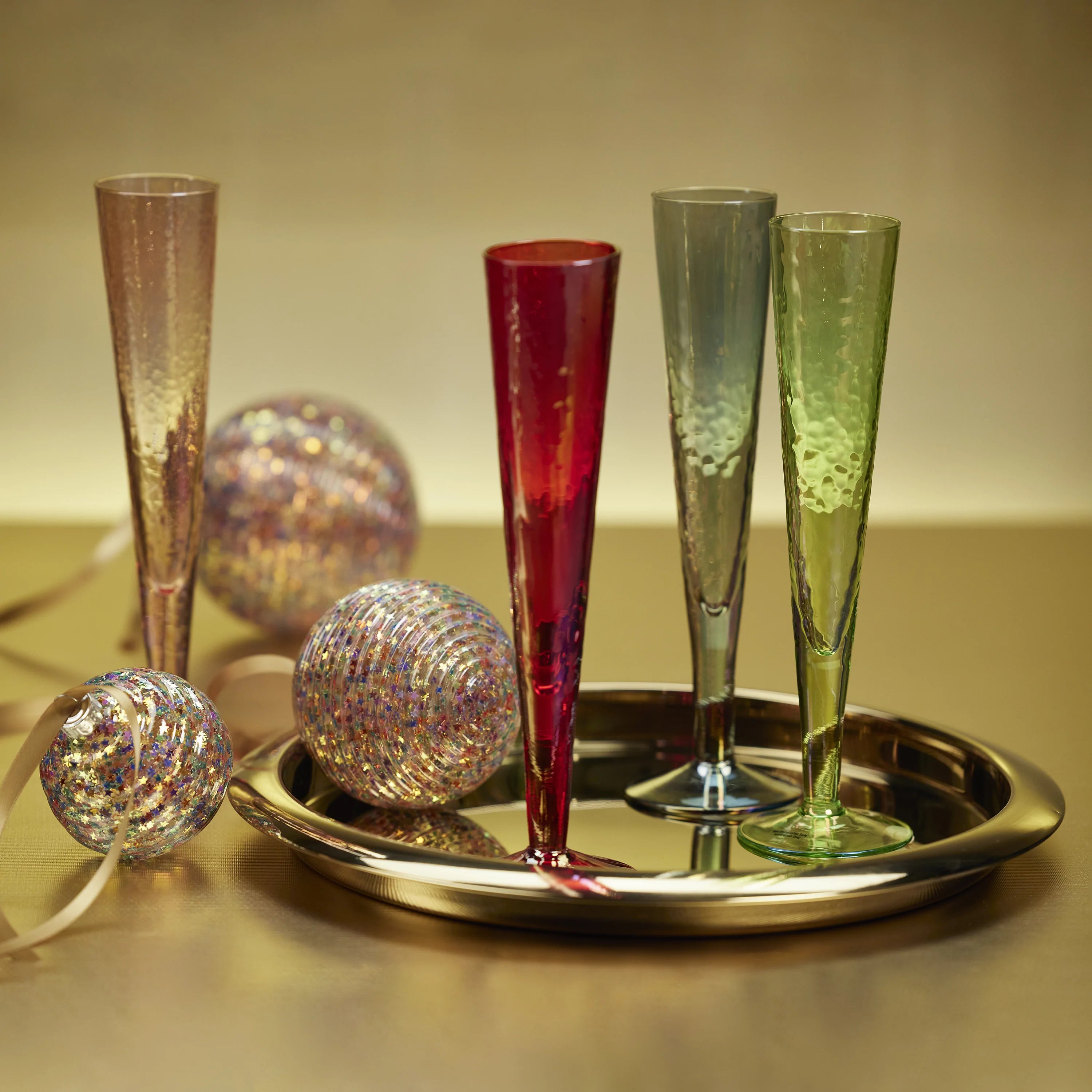 Aperitivo Triangular Barware Glasses -Slim Champagne Flute