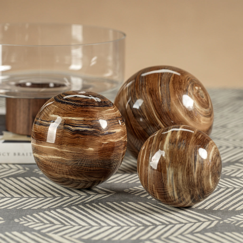 Casablanca Enamel Metal Fill Ball - Golden Brown