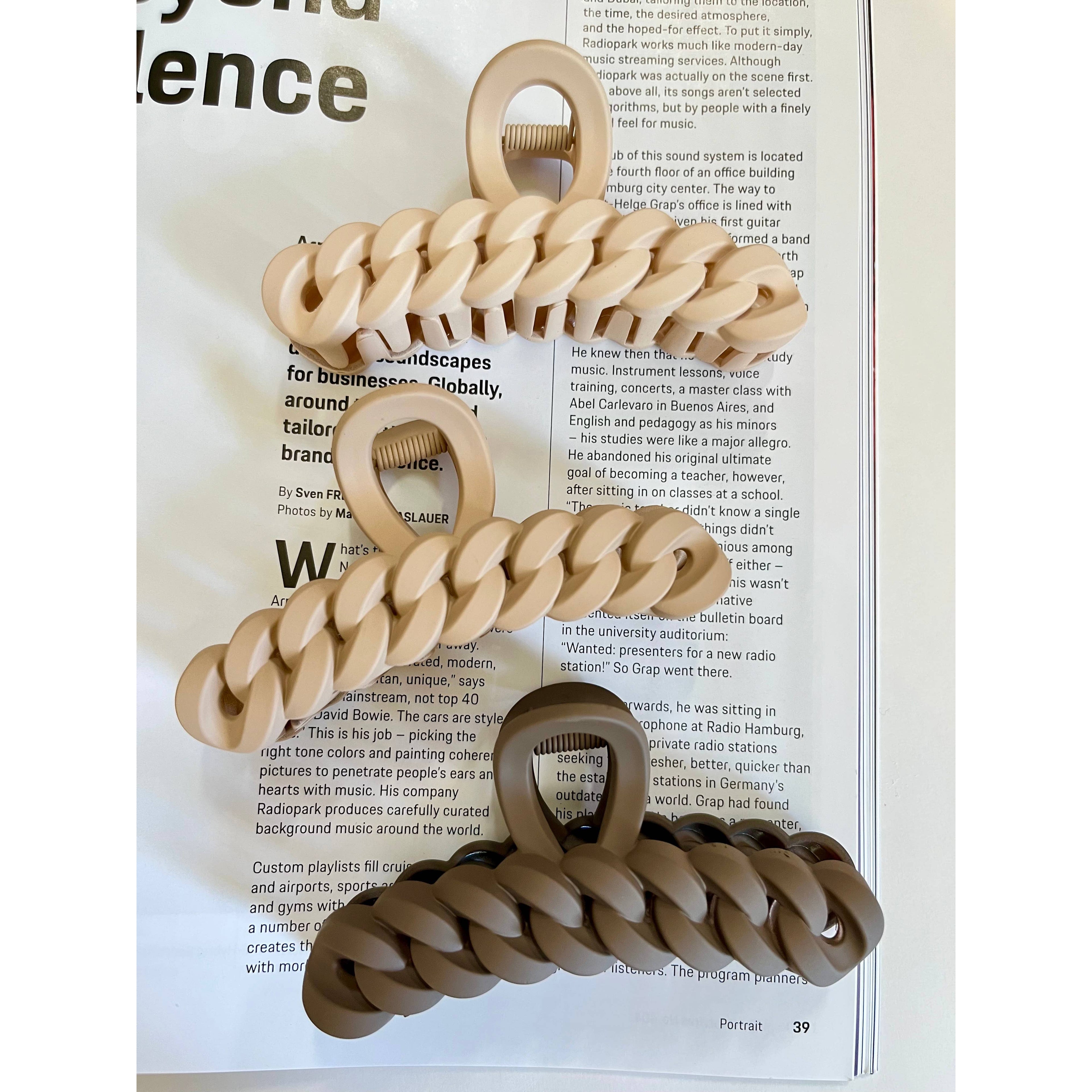 Hair Claw Clips | Braided/Spring  | Large