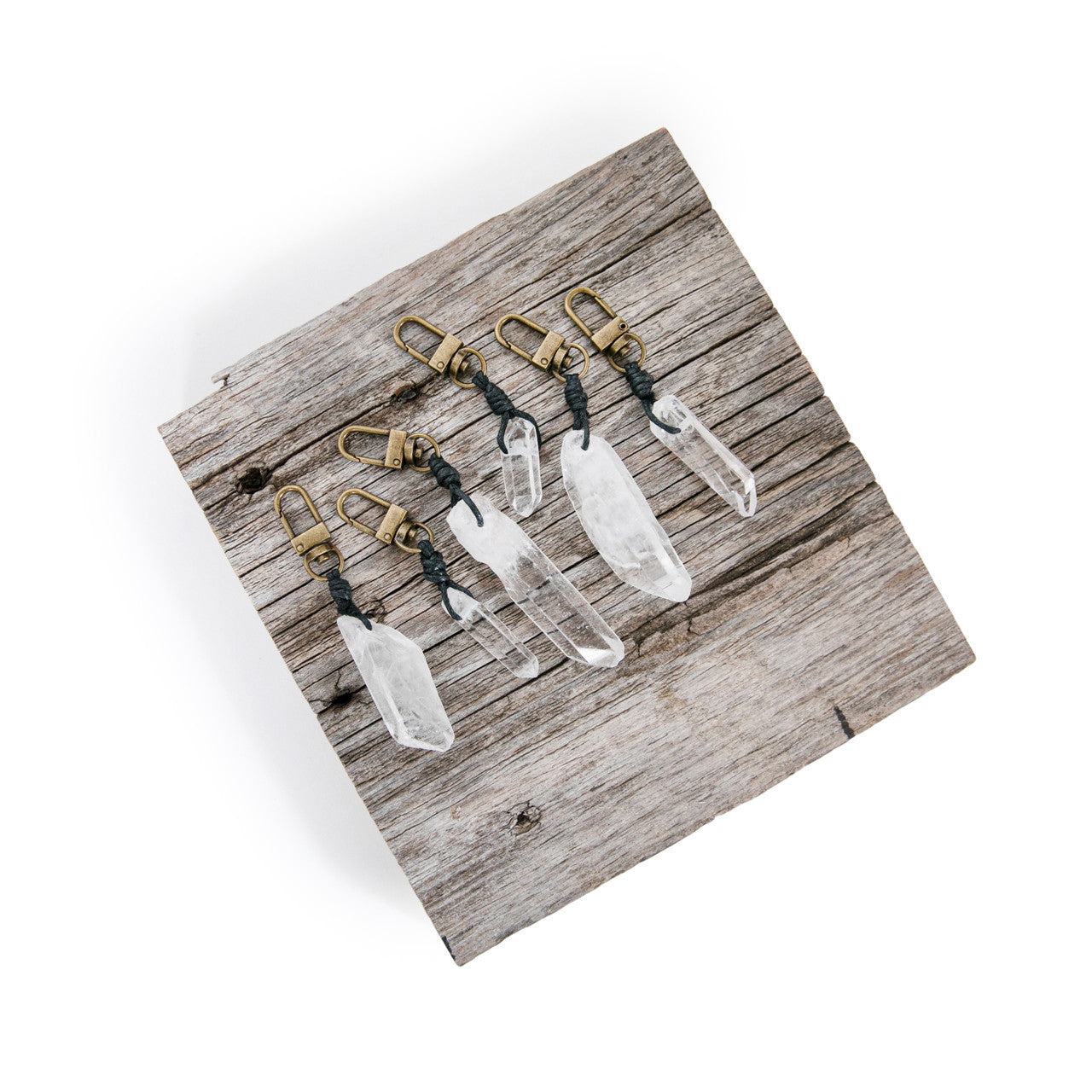 Clear Crystal Point Keychain