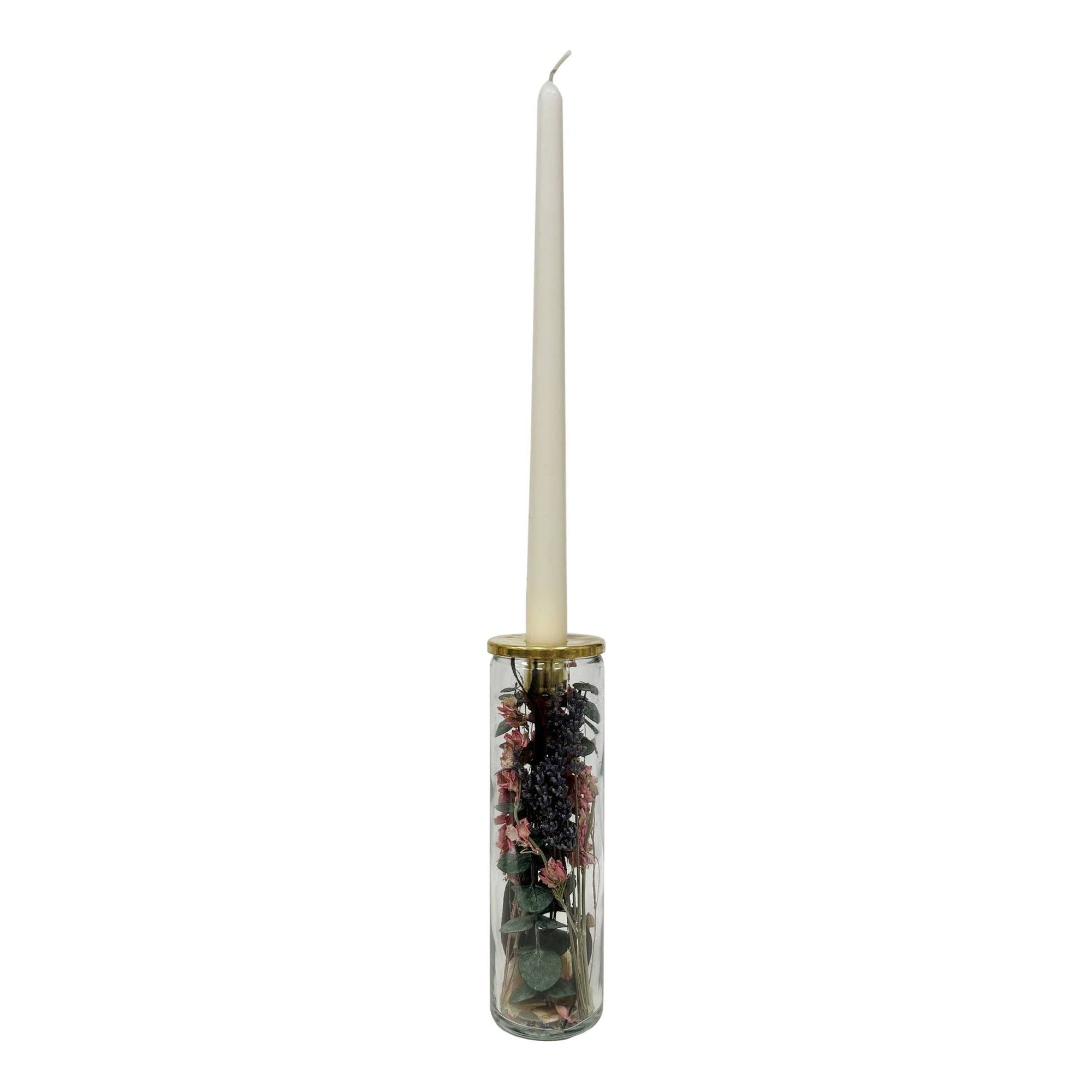 Botanical Taper Candle Holder: Tall | Lavender Fields