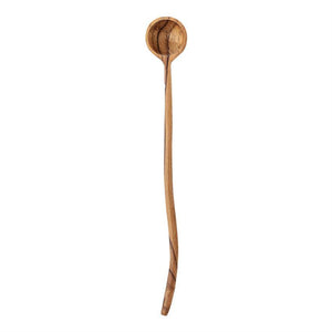 Hand-Carved Teak Curly Wood Spoon