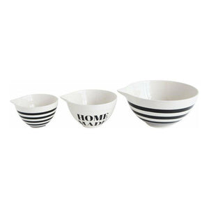 Black & White Stoneware Mixing Bowls