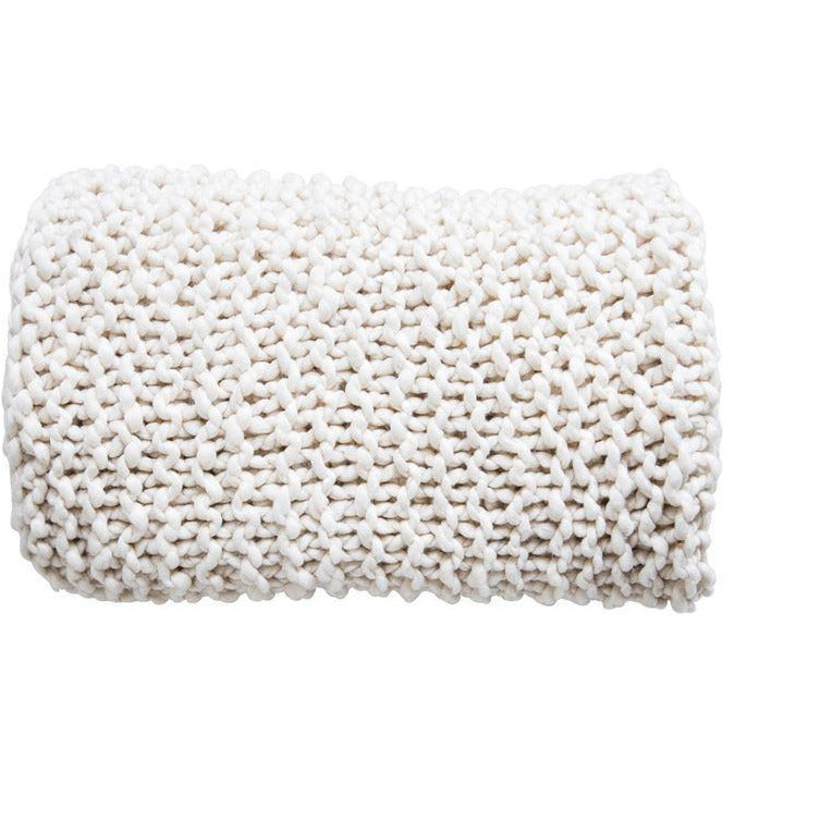 Chunky Knit Throw - Cream