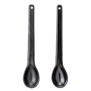 Stoneware Spoon w/Metallic Glaze