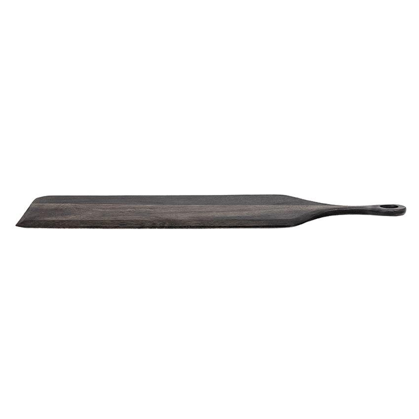 Black Acacia Wood Cheese/Cutting Board w/Handle - Large
