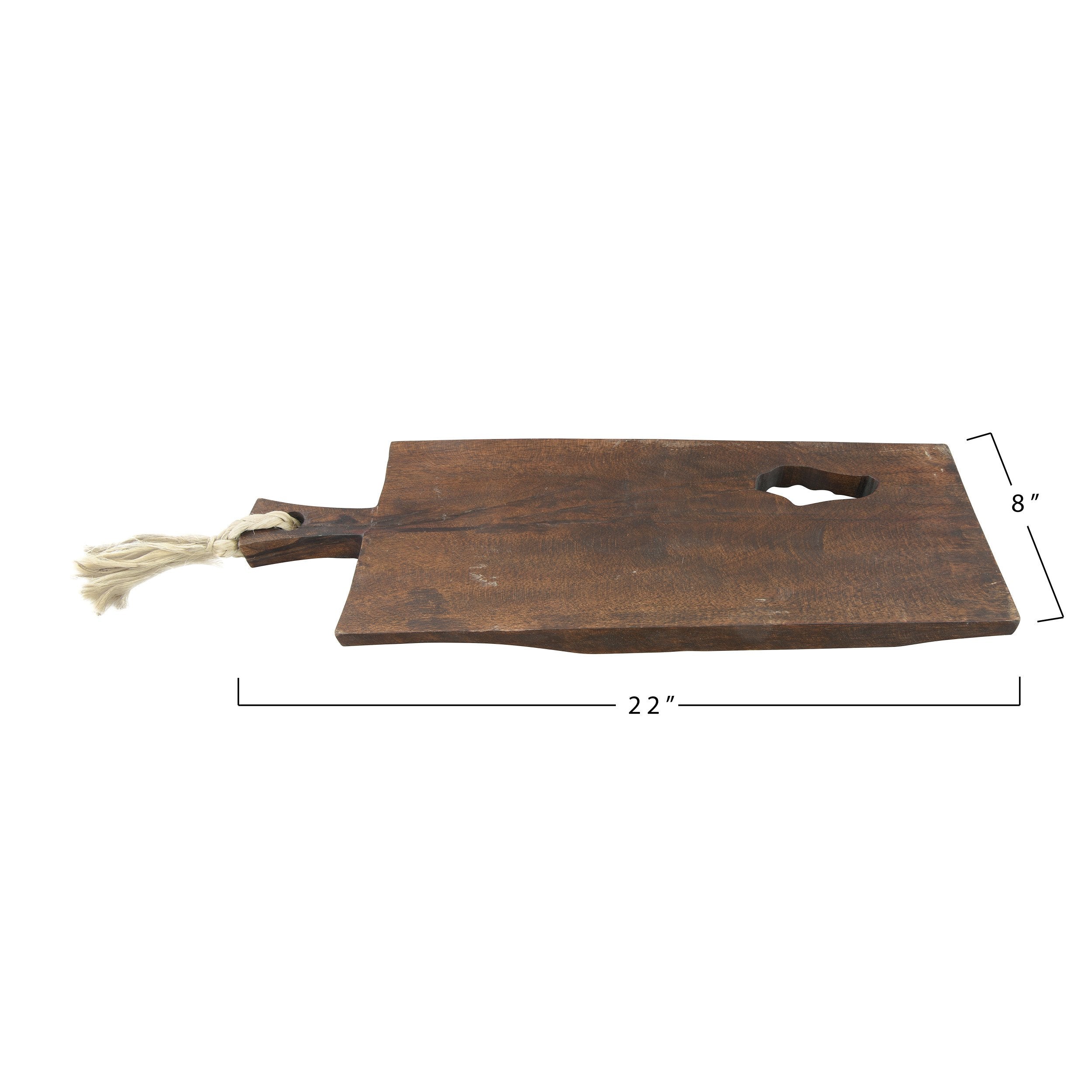 Mango Wood Cheese/Cutting Board w/Handle