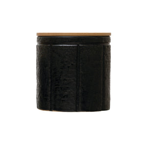 Black Stoneware Canister