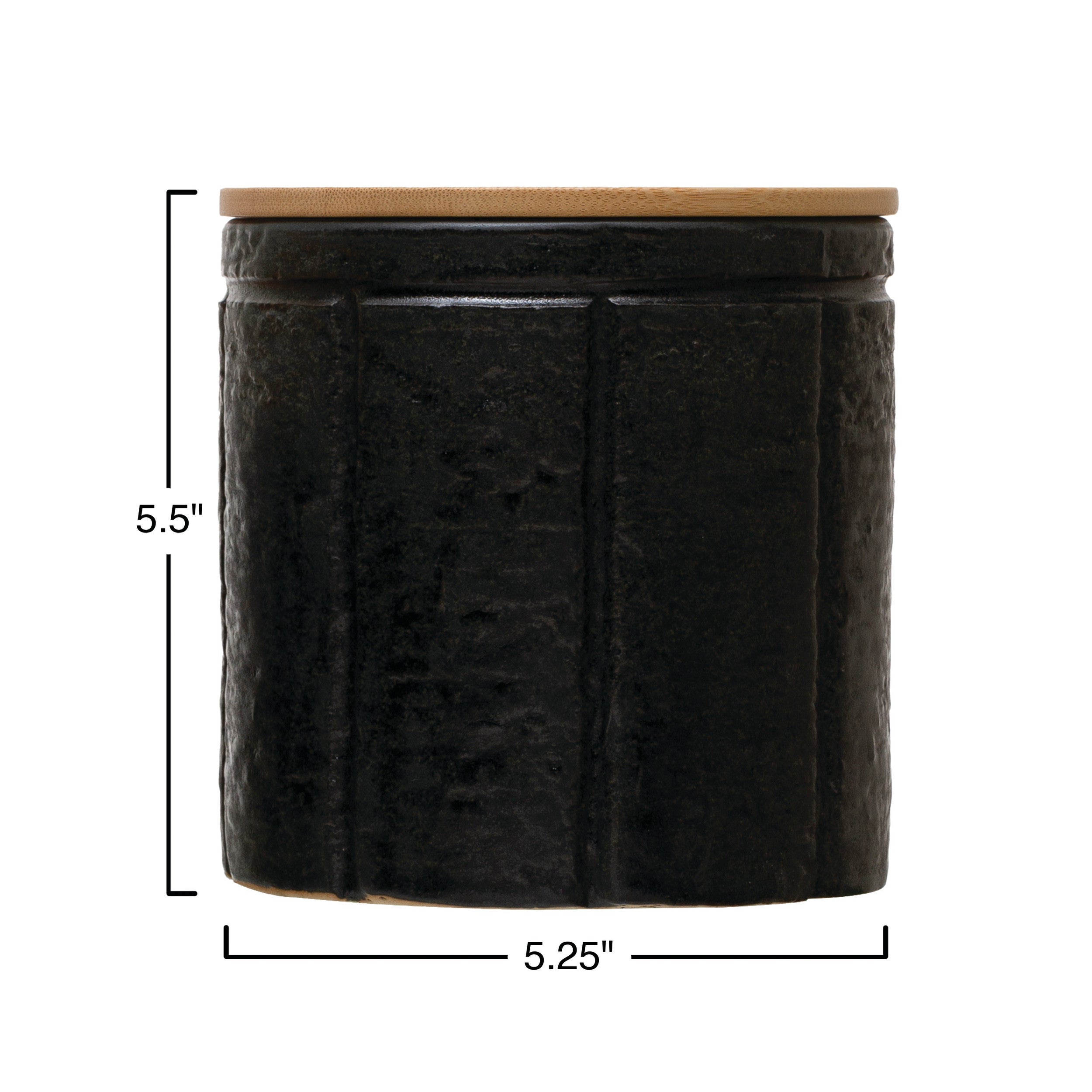 Black Stoneware Canister