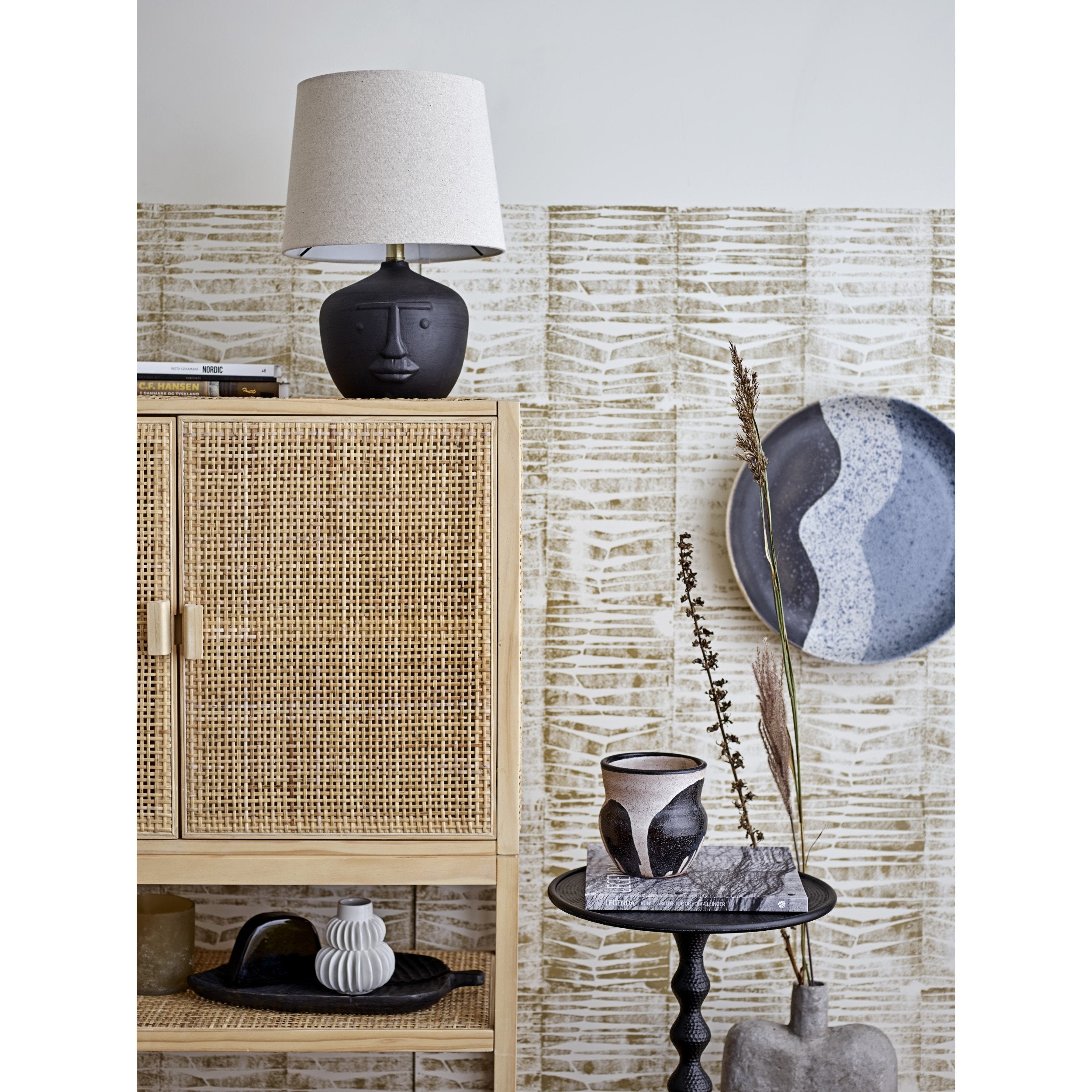 Matte Black Hammered Metal Table