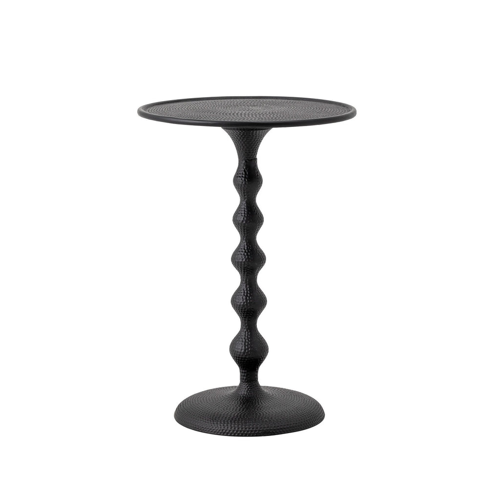 Matte Black Hammered Metal Table