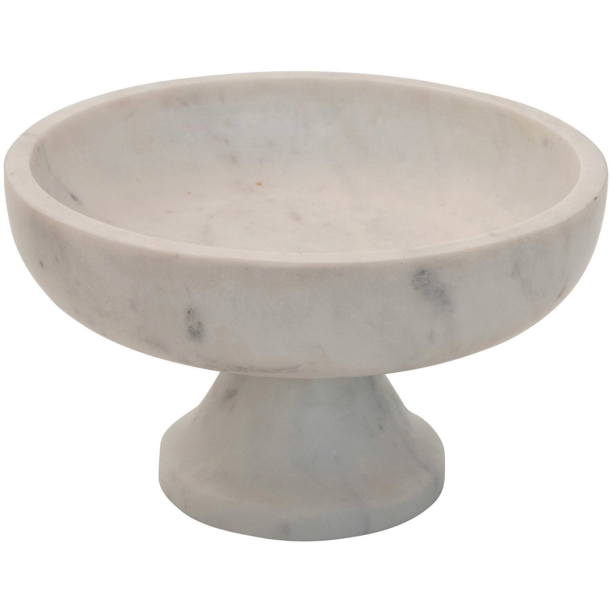 White Marble Footed Bowl