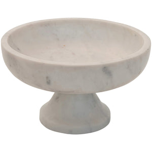 White Marble Footed Bowl