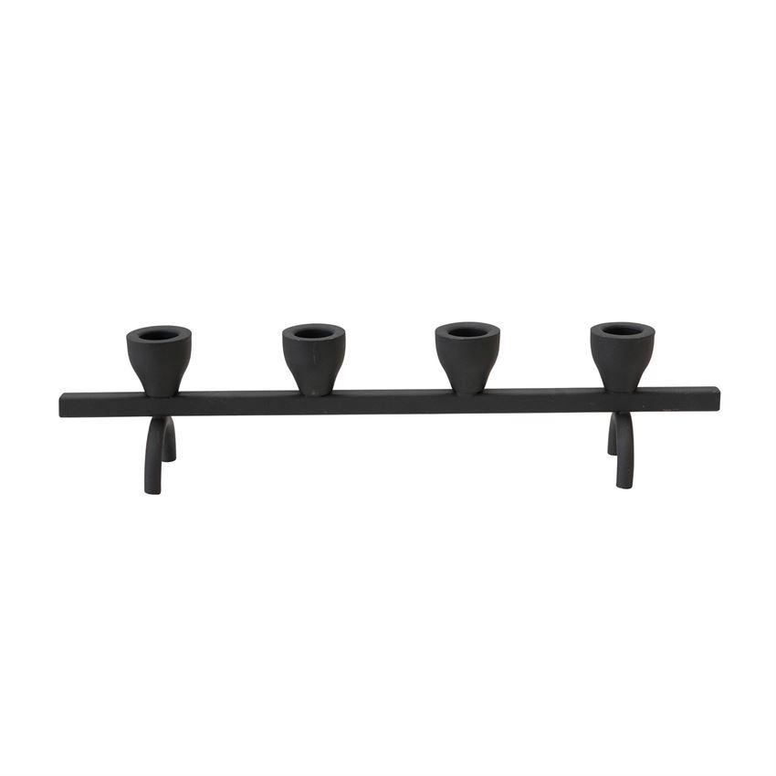 Black Textured Metal Taper Holder