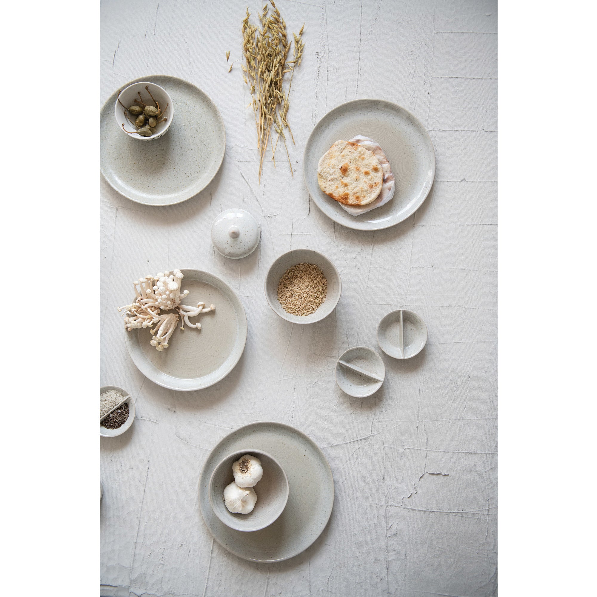 Matte Bone ColorStoneware Dish w/ Lid