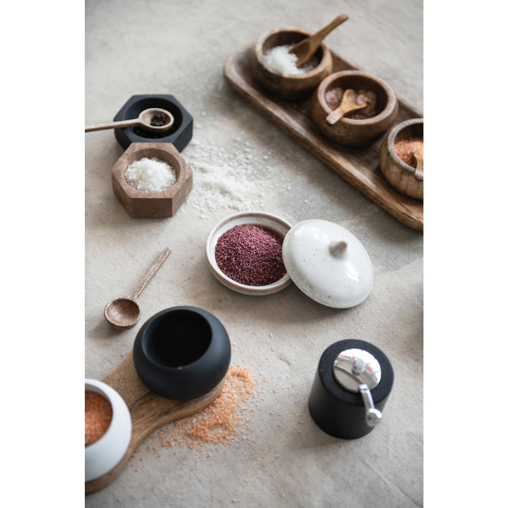 Matte Bone ColorStoneware Dish w/ Lid