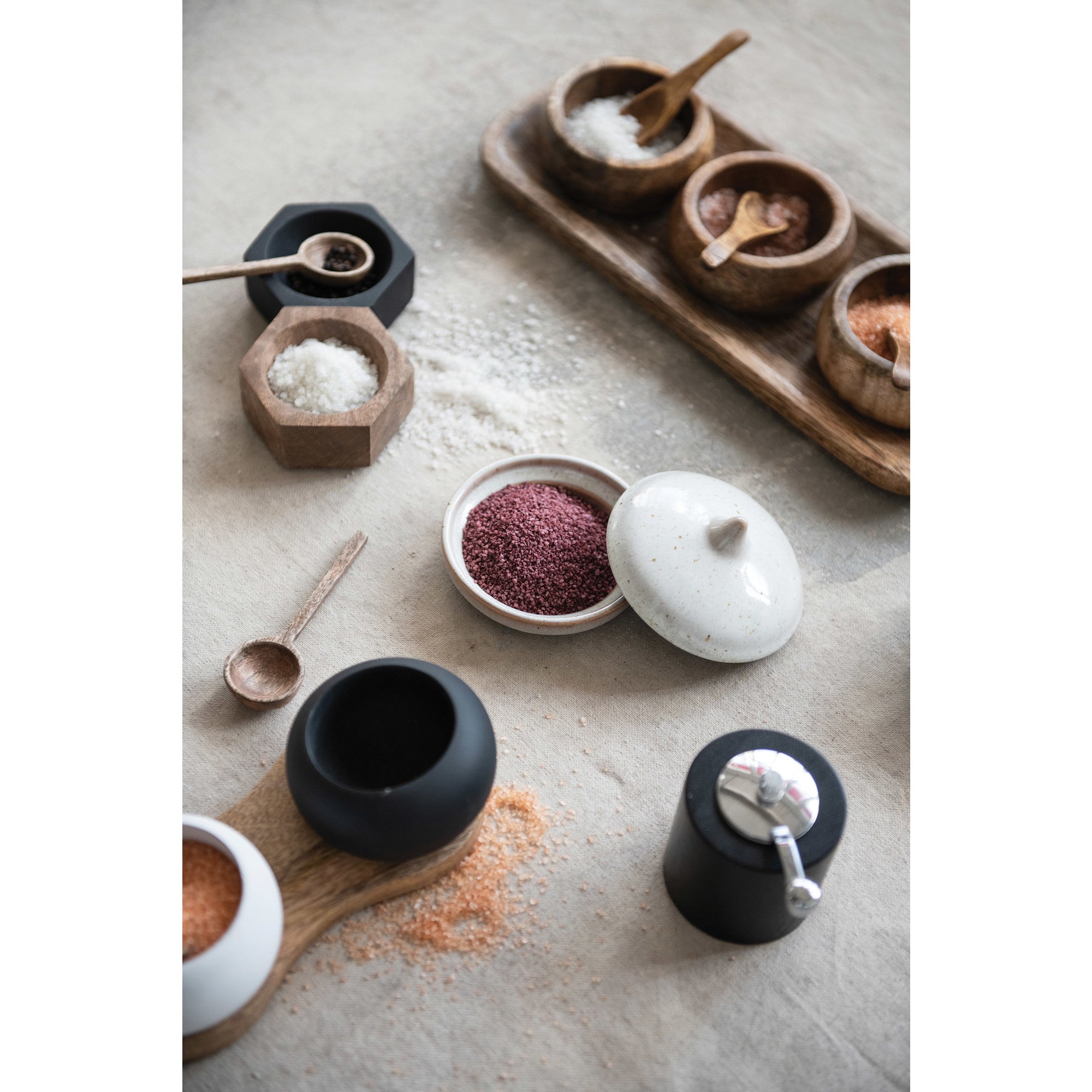Matte Bone ColorStoneware Dish w/ Lid