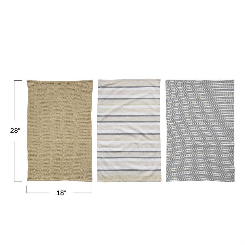 S/3 Multi Color Cotton Tea Towels
