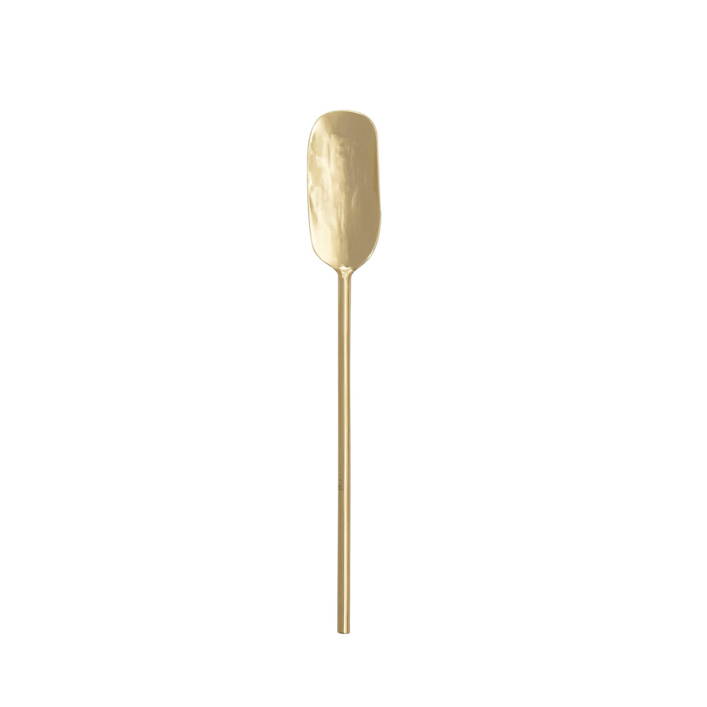 Stainless Steel Spoon w/Brass Finish