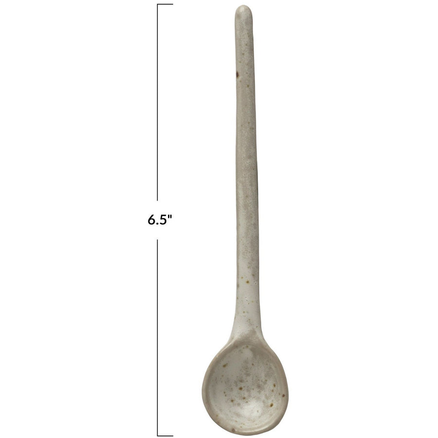 Speckled Cream Color Stoneware Spoon