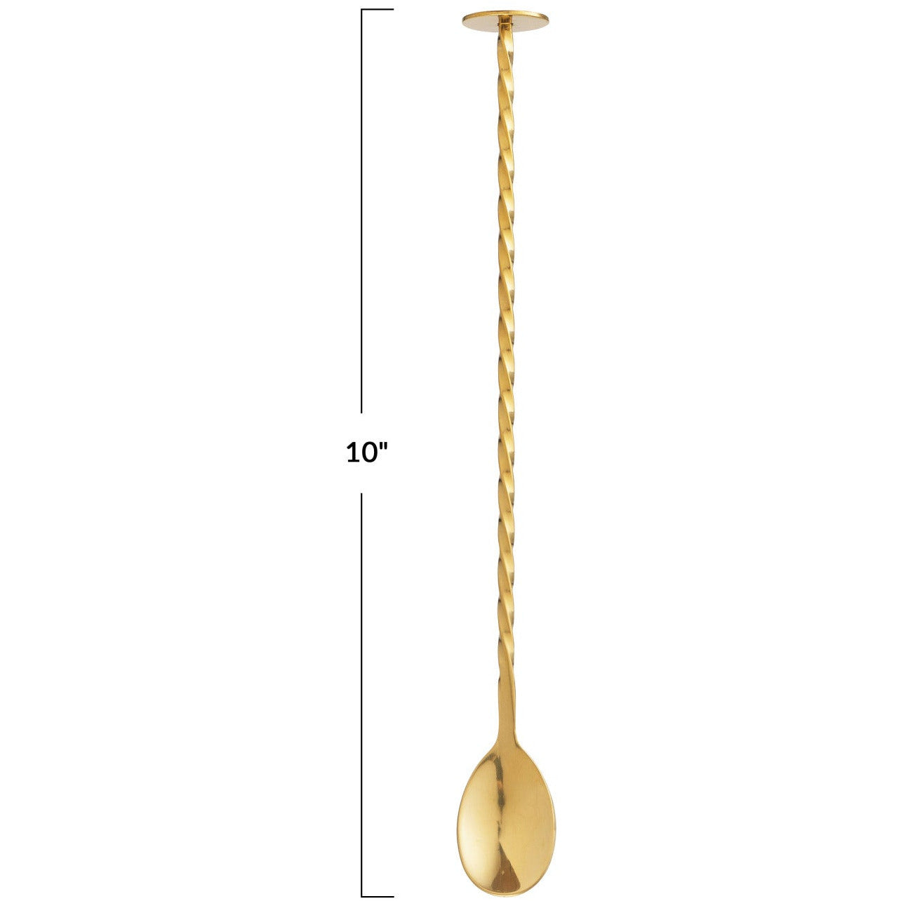 Gold Finish Stainless Steel Cocktail Spoon