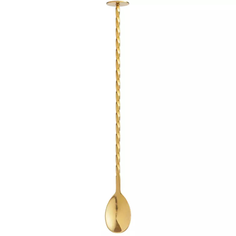 Gold Finish Stainless Steel Cocktail Spoon