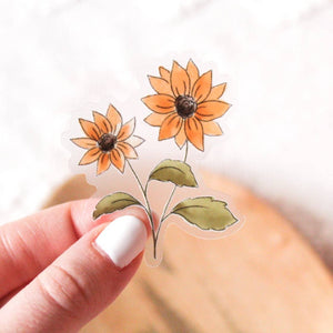 Clear Rudbeckia Sticker 2.25x2in